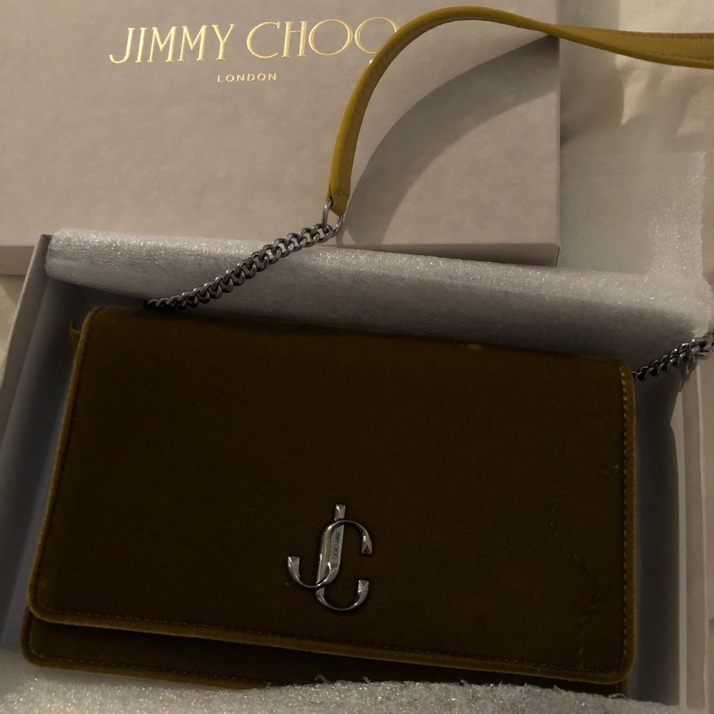 Jimmy Choo Palace in Olive Velvet